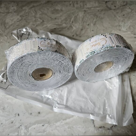 2 Rolls 1000 Pcs Drink Ticket Wedding, Raffle, Party (Greenery) - Picture 4 of 4